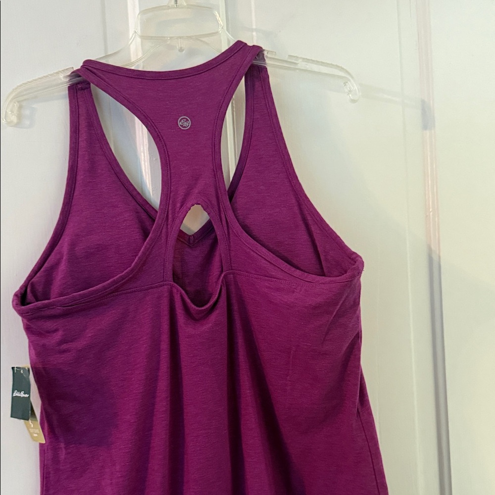 Eddie Bauer Magenta dress with built in bra racer back  athleisure